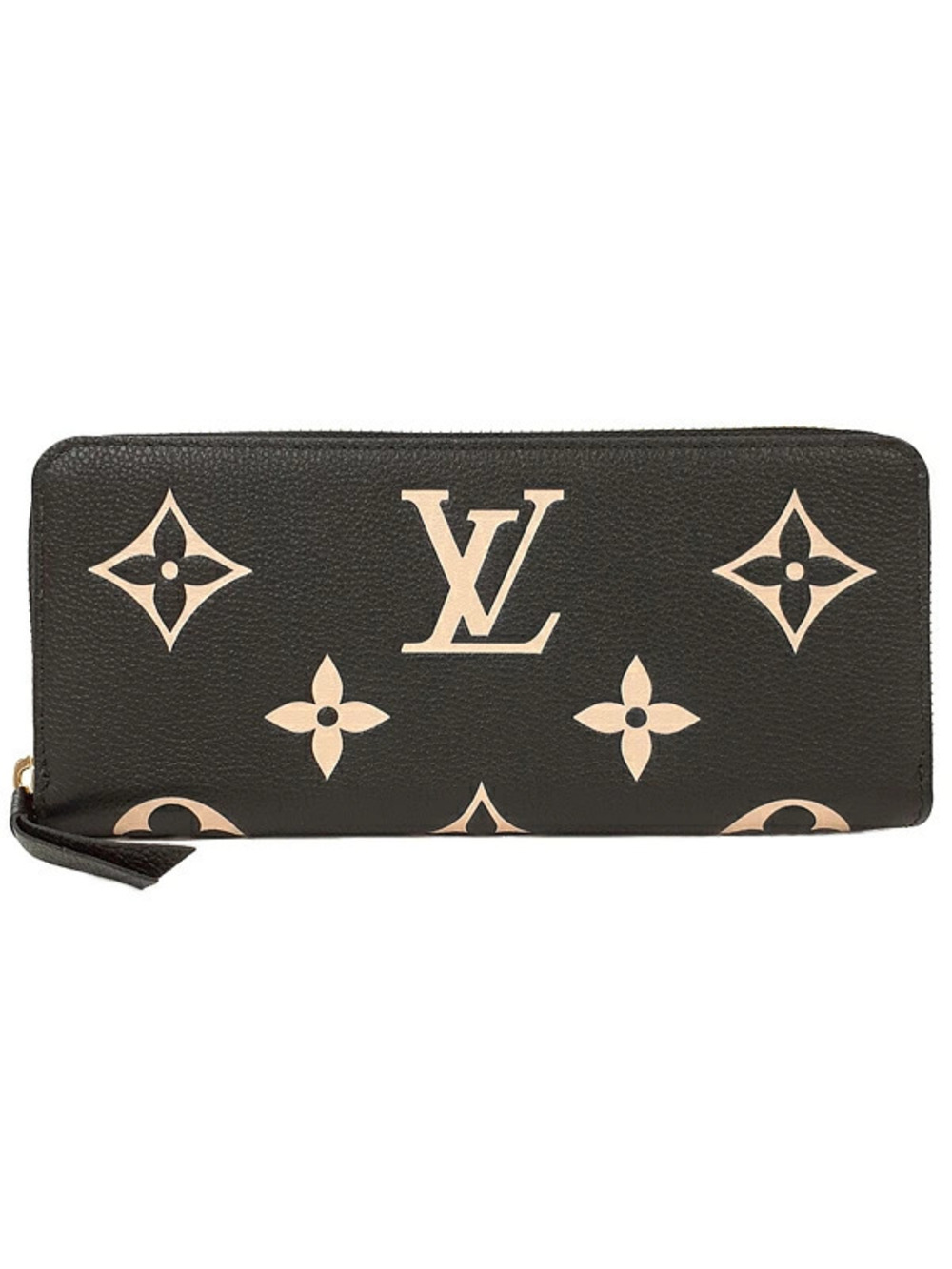 Louis Vuitton Bicolor Monogram Empreinte Portefeuille Clemence Round Long Wallet